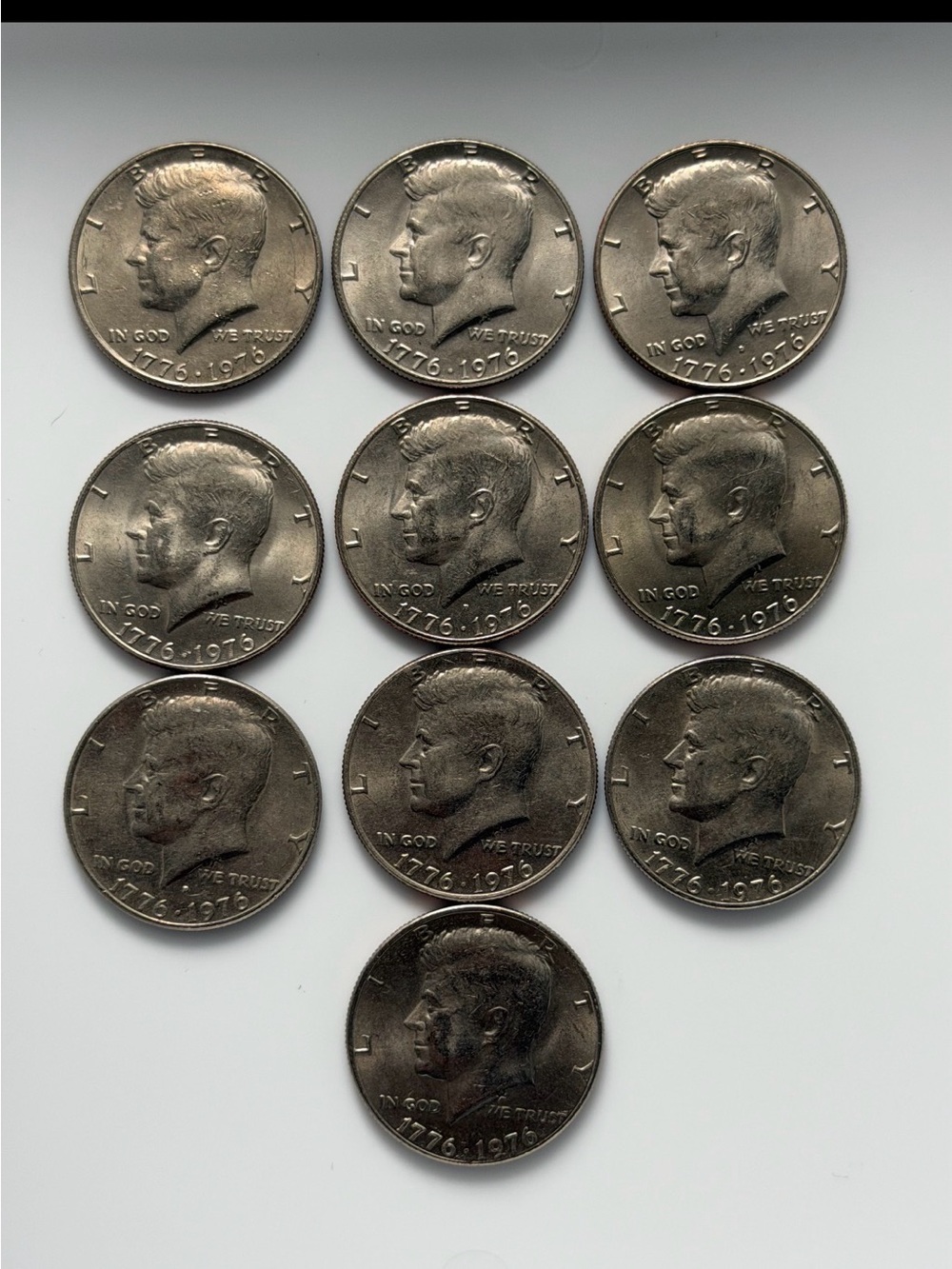 1976 Kennedy Half Dollar Lot 10 coins